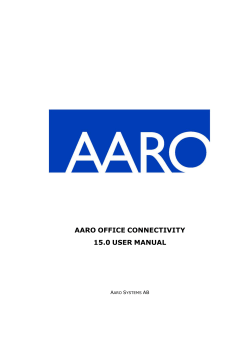 aaro office connectivity 15.0 user manual