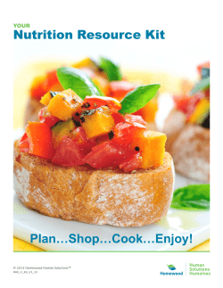 Plan&hellip;Shop&hellip;Cook&hellip;Enjoy! Nutrition Resource Kit