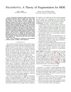 FRAGMENTA: A Theory of Fragmentation for MDE