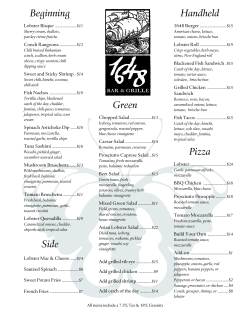 MenuPro French Leave Lunch Menu