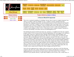 Fanfare Magazine Archive of CD Reviews: A Second MusiCHI