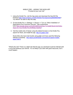 KINDLE FIRE – ADDING THE NOOK APP Proceed at your own risk