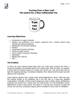 Caffeine Extraction - Instructor Guide