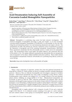 Acid Denaturation Inducing Self-Assembly of Curcumin