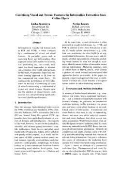 Combining Visual and Textual Features for