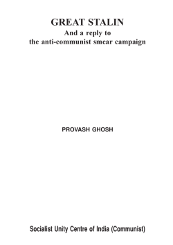 GREAT STALIN And a reply to the anti