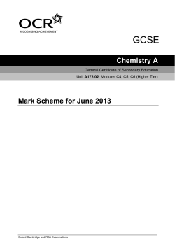 Mark scheme - Unit A172/02 - Modules C4, C5, C6 - Higher