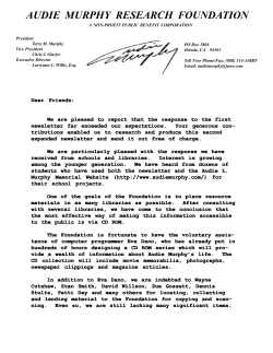 AUDIE MURPHY RESEARCH FOUNDATION