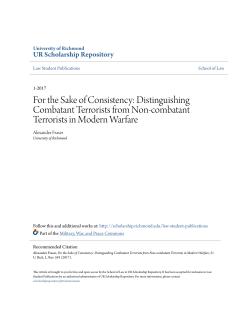 Distinguishing Combatant Terrorists from Non