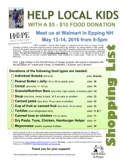 HOPE Food Drive