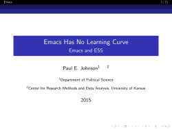 Emacs Has No Learning Curve