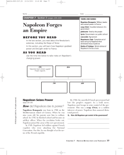 Napoleon Forges an Empire