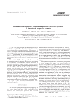 Characteristics of physical properties of genetically modified