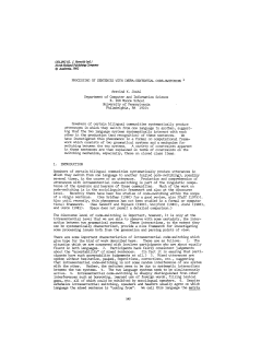 processing of sentences with intra-sentential code