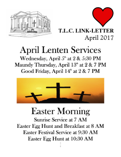 April - Trinity Lutheran