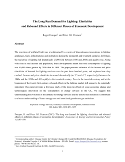 The Long Run Demand for Lighting: Elasticities and Rebound