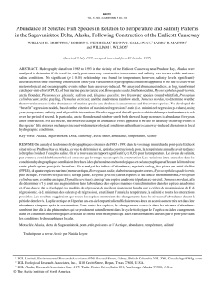 Abundance of Selected Fish Species in Relation to Temperature