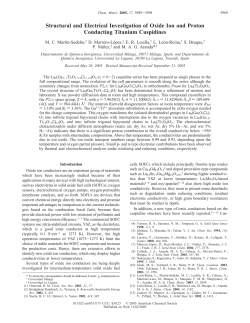 Structural and Electrical Investigation of Oxide Ion and Proton