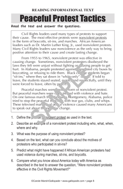 Peaceful Protest Tactics