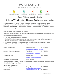 Dolores Winningstad Theatre Technical Information