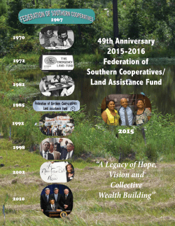 49th Anniversary 2015-2016 Federation of Southern Cooperatives