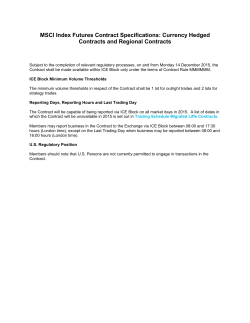 MSCI Index Futures Contract Specifications: Currency Hedged