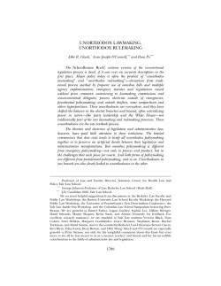 unorthodox lawmaking, unorthodox rulemaking