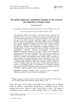 The double-edged pen: Omnipotent fantasies in the creativity and