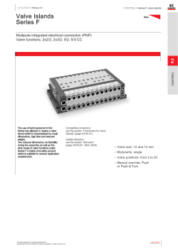 2 Valve Islands Series F