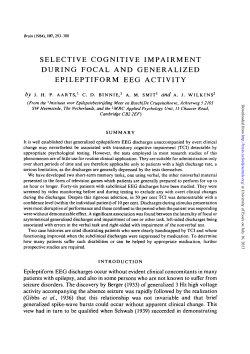 Selective cognitive impairment during focal