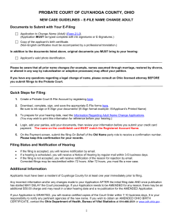Name Change Adult - Filing Guide