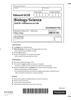 Biology Foundation Core - Manchester Health Academy