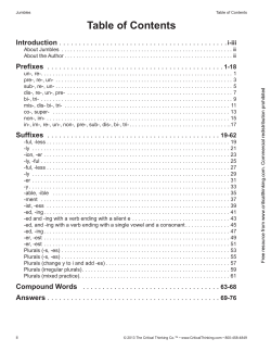 Prefixes - The Critical Thinking Co.