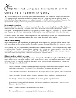 Choosing a Reading Strategy