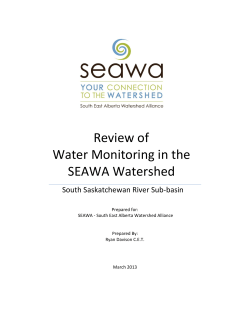 Review of Water Monitoring in the SEAWA Watershed – South