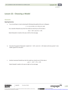 Lesson 22: Choosing a Model