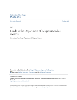 Guide to the Department of Religious Studies records