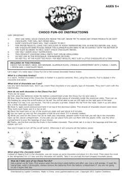 choco fun-do instructions ages 5+