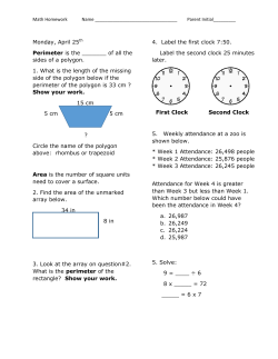 Monday, April 25th Perimeter is the ______ of all the