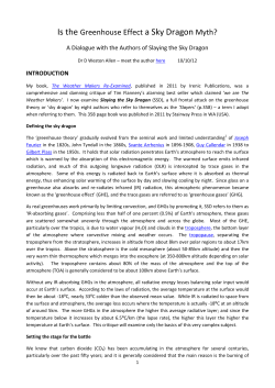 Is the Greenhouse Effect a Sky Dragon Myth?