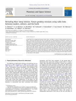 Revealing Mars` deep interior Future geodesy missions using radio
