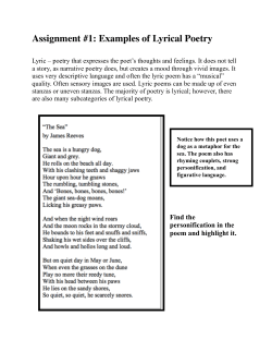 ASSIGNMENT ONE Lyric Poem.pages