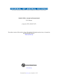 animal welfare: concepts and measurement
