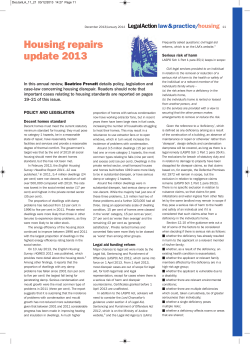 Housing repairs update 2013