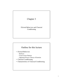 Chapter 3 Outline for this lecture