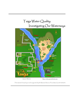Taiga Water Quality: Investigating Our Waterways