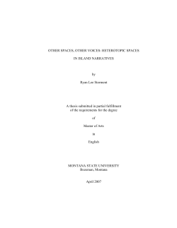 other spaces, other voices: heterotopic spaces in island narratives