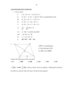 Chapter 1 Review - Jackmath Solutions