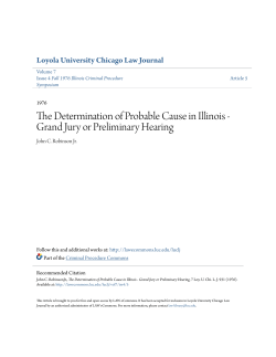 The Determination of Probable Cause in Illinois
