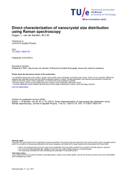 Direct characterization of nanocrystal size distribution using